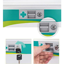 MYHZH First Aid Box con Serratura di Sicurezza, farmaco di dialogo Libreria Medicina d'urgenza della Scatola per Droga Bagagli, Kit di Primo Soccorso