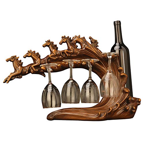 Portabottiglie per vino | Porta vino da scrivania rimovibile | Porta bottiglie e bicchieri | Portabottiglie per vino rosso | Portabicchieri per champagne