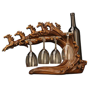 Portabottiglie per vino | Porta vino da scrivania rimovibile | Porta bottiglie e bicchieri | Portabottiglie per vino rosso | Portabicchieri per champagne