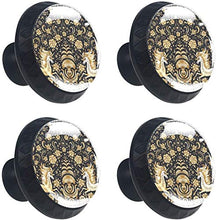 Unicorno d'oro Pomelli per Porta Set di 4 Pomelli per Mobili Manopole per Cassetti Cucina Armadio Vetro