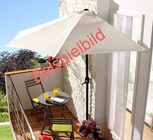 Ombrellone da parete semicircolare – 250 cm/antracite – Ombrellone da parete semicircolare per balcone