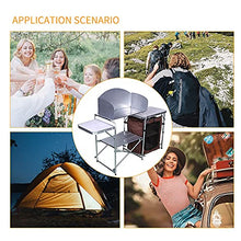 Tavolo da Cucina Mobile Pieghevole, Tavolo da Picnic All'aperto Tavolo in Lega di Alluminio Scaffale Portatile Multifunzionale in Alluminio A Doppio Strato, Carico Orso 30 kg / 66 Libbre