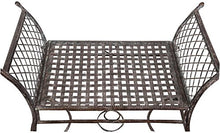 Biscottini Panchetta in Ferro battuto Finitura ruggine Anticata 80x42x62 cm
