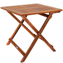 Deuba Tavolino Pieghevole in Legno di Acacia Oliato 70x70x73cm Tavolo in Legno Tavolino da caffè Tavolo da Giardino