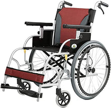 Sedia A Rotelle da Trasporto con Telaio in Acciaio Leggero, Forniture Mediche, Sedia Pieghevole Portatile, Grandi Ruote Posteriori da 20 Pollici, Sedile Largo 17 Pollici A