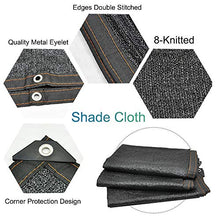 Telo Ombreggiante, Telo Oscurante Nero da 85%, Retina Sun Blocker con Bordo Nero e Occhielli - for Piante da Fiore, Serra, stalla (Size : 4m x 6m)
