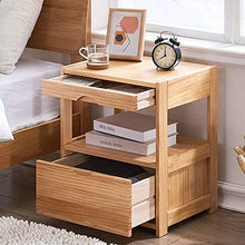 Comodini camera Mini legno comodino con cassetti - Comodino Mobili ed estremità di accento della Tabella Petto semplice movimento Tessuto Bins - Unità Organizzatore for camera da letto Lampada da como