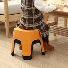 Huachaoxiang Sgabello di plastica da Bagno per la casa, Sgabello Quadrato Ispessito Bambino Adulto Sgabello Basso, Panca Antiscivolo,Verde