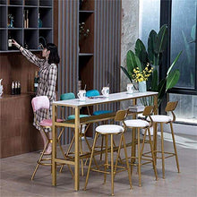 HLWJXS Sedia Sgabelli da Bar Struttura Imbottita Sedia da Pranzo in Metallo Stile Moderno, con Schienale Sedia da Pranzo per Pub, Ristorante, Cucina Di Casa,Set Di 2