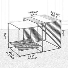 File cabinets Comodino tavolino Tavolo da tavola Finale Set da tavola Set di 2, tavolino da caffè per nidificazione con Robusto Telaio in Metallo per Soggiorno Cassetti (Color : White+Black)