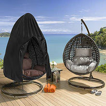Callni Poltrona sospesa, impermeabile, antivento/resistente alle intemperie, materiale Oxford 600D, resistente agli strappi, copertura per poltrona sospesa, 115 x 190 cm, colore nero