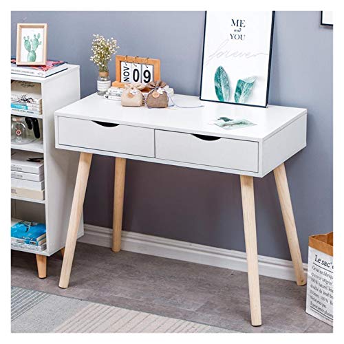 WSZMD 2 Cassetti Bedroom Dressing Table Table Soggiorno Salotto, Scrivania Comodino in Legno, Supporto per Il Trucco per Il Trucco Tavolo HWC, Comodino (Color : As Show, Size : 90x45x77cm)