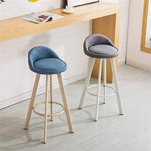 XHCP Mobili Soggiorno Sgabelli Sgabelli da Bar con Struttura in Ferro Bianco | Design Imitazione Legno | Sedile in Ecopelle | Seggiolone Moderno Cucina Ristorante Bar Alto Sgabello