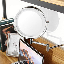 Specchio per Il Trucco con LuceSpecchio Cosmetico da 7"con Illuminazione A LED per Trucco, Bagno, Flessibile, Regolabile, da Parete Illuminato A LED Illuminato