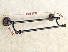 Portasciugamani nero rame portasciugamani doppio palo bagno hardware bagno americano bagno ciondolo portasciugamani 50cm