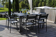 RD ITALIA Tavolo da Giardino 140x140 cm in Acciaio Dorio Antracite