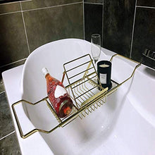 WNN Vasca da Bagno Tray - Accessori Bagno con Supporto di Vetro Vino e Basamento di Libro Bubble Bath Accessori & Spa Decor - Estendere Doccia Organizzatore Rack URG
