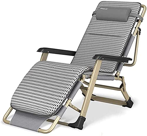 Lettini prendisole Reclinabili, Reclinabile Leggero oversize XL Sedia reclinabile Zero Gravity Chair, Pieghevole e reclinabile Lettino prendisole con cuscino per la testa Sedie a sdraio Sostituzione c