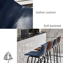 LLT Pratico sgabello in pelle sgabelli da bar Sedie Telaio Black Metal e posteriore molle | Pub Sgabelli altezza Pianale da cucina | Dining Chair Sgabelli di Cafe casa, a 4 colori (include 1 X Stool)