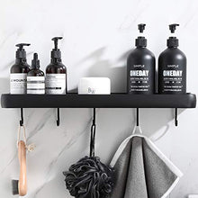 No-Branded Mensola da Bagno Senza Foratura Spazio Alluminio Mensola Portaoggetti per Doccia Bagno Organizer con Portasciugamani e 5 Ganci Rimovibili Mensola da Doccia da Parete per Cucina Balcone