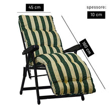 TECNOWEB Cuscino Imbottito per Sdraio con poggiapiedi (160x45cmx10cm) - 100% Made in Italy - Ricambio Cuscino Ideale per Sdraio da Giardino - Disponibili Diversi Colori
