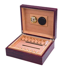 Umidificatori for sigari - Humidor for sigari di finissaggio a doppio strato di sigari Scatola di sigari for auto portatile in pelle di coccodrillo Cigar Box Dimensioni: 230x220x100mm Cedro spagnolo c