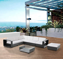 Bagno Italia Divano Salotto Nero Marrone polyrattan Set Poltrona tavolino Giardino Esterni arredo I
