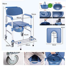 HUOQILIN Sedia da Bagno Doccia con Schienale Elder Disabili Sgabello per Disabili Disabilità Blu