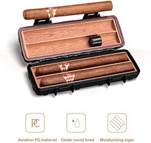 Gymqian Prodotti per la Casa Portatile Viaggio Portatile Cedar Legno Custodari Di Sigaro, Sigaro Impermeabile Sigillato Humidor con Umidificatori, Scatola Umidificatrice Armadio Idr