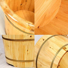 NUBAOgy Cedro Adulto Inzuppato Piede Barile Pediluvio in Legno del Bacino del Piede Ciotola di Pedicure Massaggio Termale Casa Assistenza Sanitaria Regali 26 Cm