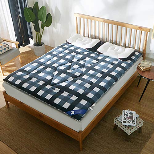 Nileco Coprimaterasso Trapuntato Coperchio Pad, Portatile Coprimaterasso Piano Giapponese Futon Materassi Tatami Pieghevole Home,Studente-a 90x200cm(35x79inch)