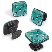 Capodanno del cane e maglioni colorati Pomelli per Porta Set di 4 Pomelli per Mobili Manopole per Cassetti Cucina Armadio Vetro