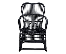Way Home Store Sedia a Dondolo in Bamboo Nero - 95 x 56 x 86 cm