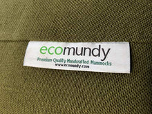 ECOMUNDY Pure XL 380 verde - Amaca da giardino premium - verde solido - cotone organico - GOTS - 160x260x380cm