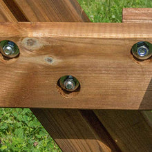 Oasi picnic - tavolo da giardino in legno impregnato con panche incorporate tavolo da picnic 6 posti made in italy