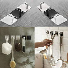 Homovater Ganci Adesivi Ganci Portasciugamani in Acciaio Inox Gancio Appendiabiti Porta Accappatoio da Parete Autoadesivo Gancio per Cucina e Bagno (Adesivi Ganci, 3 Pezzi-Nero opaco)