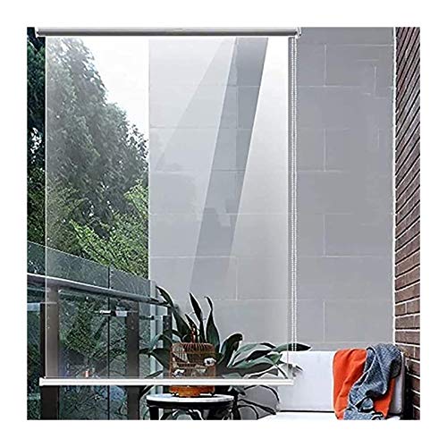 Trasparente Avvolgibile, 20mil Di Spessore Schermo Di Plastica, Barra Appendiabiti In Lega Di Alluminio Impermeabile A Prova Di Polvere Aspetto Chiaro Per Terrazze, Portico, Ufficio