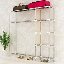 XuQinQin Cloth Armadio, Assemblea Cloth Armadio Guardaroba Semplice Matrimoniale Grande Assemblea Armadio Bold Ispessito Steel Pipe Armadio (Size : 125x46x128cm)