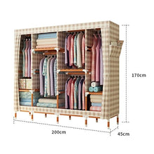 LyMei Armadio in Legno Armadio in Tessuto Oxford Armadio in Tessuto Organizer Pieghevole Tessuto in Polvere Lavabile Rivestimento in Tessuto Lavabile a Prova di umidità,A_200*45 * 170cm