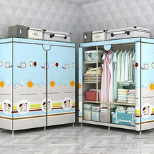 TWDYC No-Installazione Pieghevole Armadio Modern Family Camera di Arte del Panno Cabinet Tutto Acciaio Telaio Camera Semplice Dormitorio Panno Ward