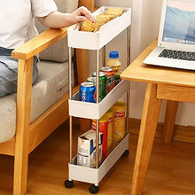 WangQ Il Rack rotolante è Facile da spostare Il Design Stretto è Facile da conservare Il Bagno e Gli scaffali da Cucina Sono Adatti per Qualsiasi Scena (Size : 64cm)