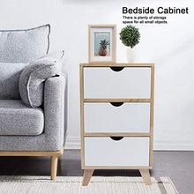 Dsrgwe Comodini Casalingino Comodino con 3 Cassetti Tavolo Notturno Facile Indtallazione per Camera da Letto Indoor