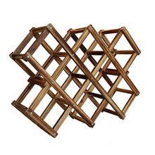 Porta Bottiglie da Vino Portabottiglie per Vino Legno Red Wine Rack 10 Bottle Holder Monte Bar display Vino Wine Rack Legno Rack del vino dell'alcool Rack Scaffale per Vino Porta Bottiglie e Vetro