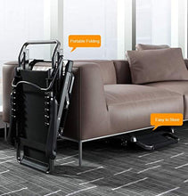 SHUAIIJUAN Sedia per il tempo libero domestico Folding Chair Giardino Sdraio Sdraio Outdoor Leisure reclinabili sedie da campeggio Relaxer letto for i Piscina Spiaggia Pesca Max.250kg - Nero