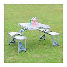JDJD Tavolini da Esterno Sedia da Tavola Pieghevole All'aperto Camping Tavolo da Picnic in Lega di Alluminio Impermeabile Durable Pieghevole Desk per Tavolo da Spiaggia (Color : Gray)