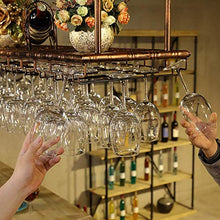 YWYW Portabottiglie Portabicchieri da Vino Portabicchieri da Champagne Portabicchieri Portabottiglie da Appendere in Ferro battuto Europeo (Nero) (Dimensioni: 80 * 35 cm)