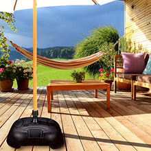 Relaxdays Base per Ombrellone, da Riempire con Acqua o Sabbia, per Aste D: 22-38mm, Piedistallo, Plastica, 44x42 cm,Nero