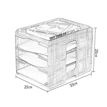 Schedario Classificatore Verticale Schedario, Classificatore Da Tavolo In Legno, 4 Strati Di Articoli Per Ufficio Creativi, Cartella Della Scatola Di Immagazzinaggio Di Libri A Più Strati, Per Uso Uff