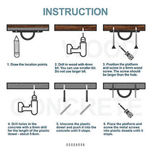 MAMOI - Set di ganci per altalena da soffitto, 400 kg, supporto da soffitto, ganci per cemento, per legno, altalena, amaca, sacco da boxe, supporto per sacco da boxe