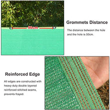 JLXJ Telo Ombreggiante Verde Panno Ombreggiante Reti da Sole per Piante con Grommet, Rettangolo Esterno Protezione UV al 90% Panno per Vele per Serra/Tettoia/Riparo/Gazebo
